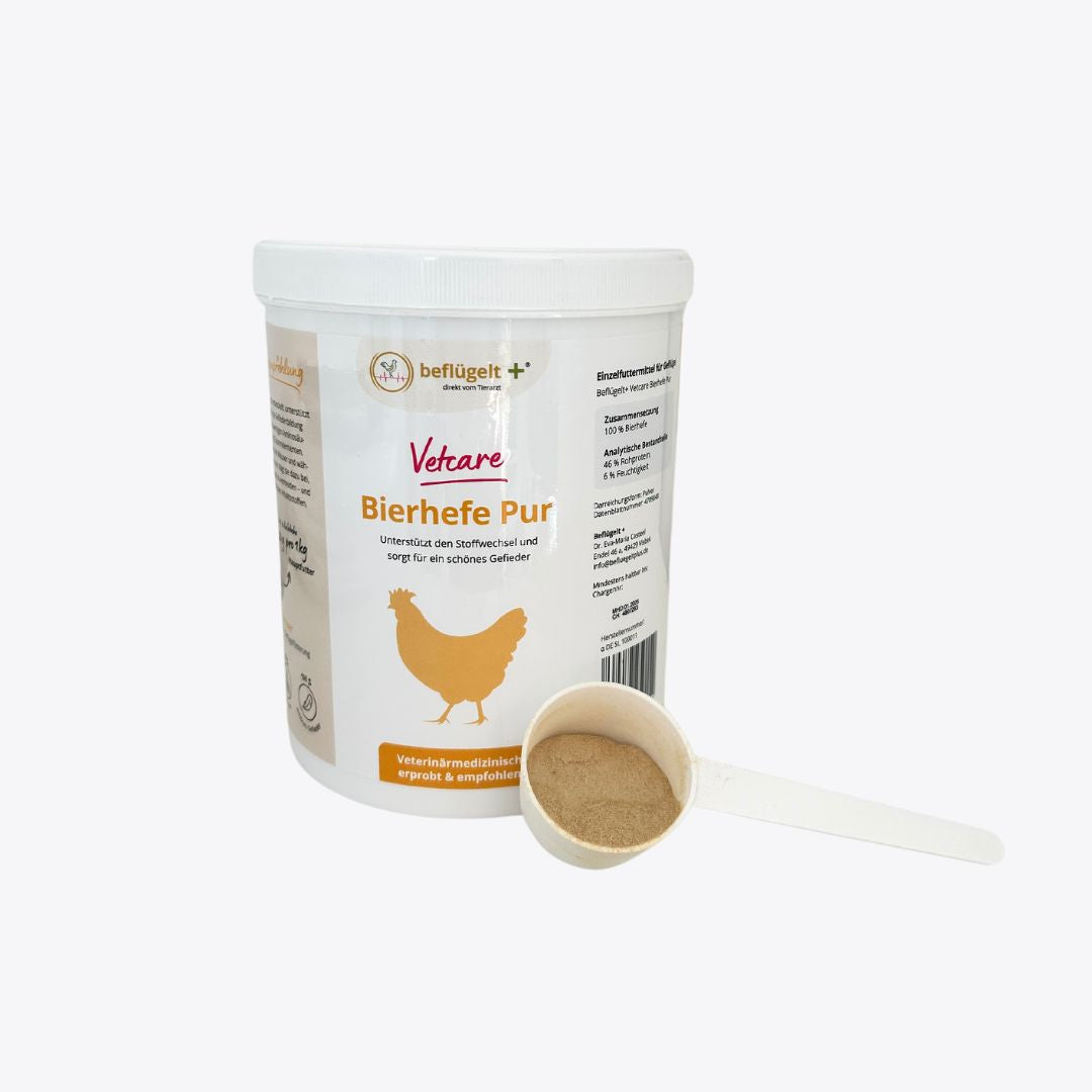 Bierhefe PUR 1kg - für glänzendes Gefieder & zur Regeneration nach Erkrankung oder Glucken