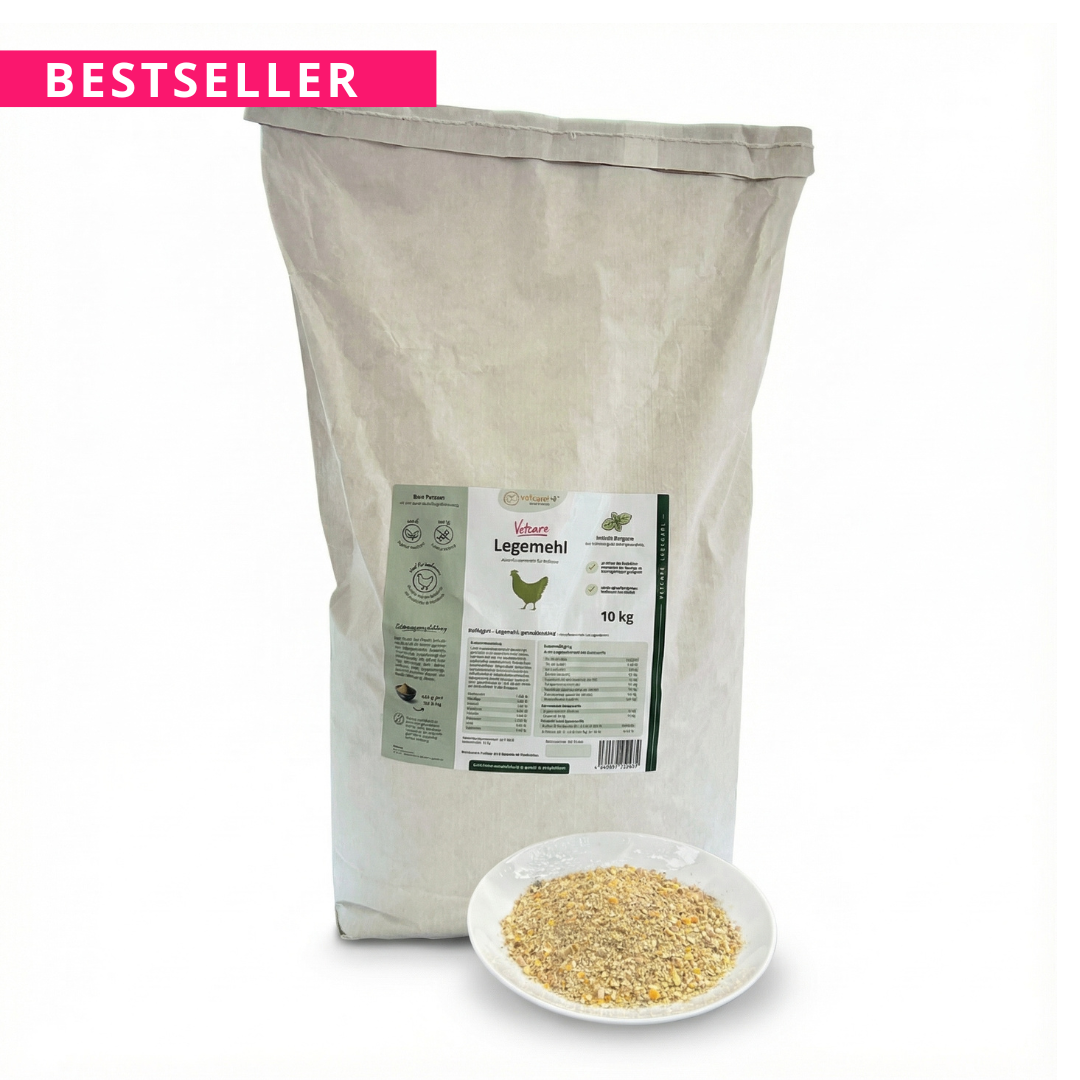 Hühnerfutter | VetCare Legemehl – hochwertiges Alleinfutter für Legehennen ohne Gentechnik | direkt vom Tierarzt