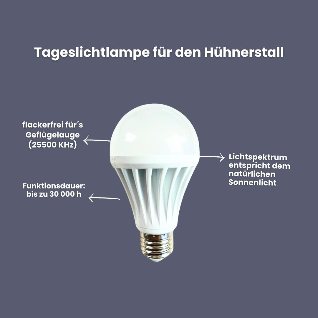 LED Beleuchtung für den Hühnerstall - flackerfreie Tageslichtlampe