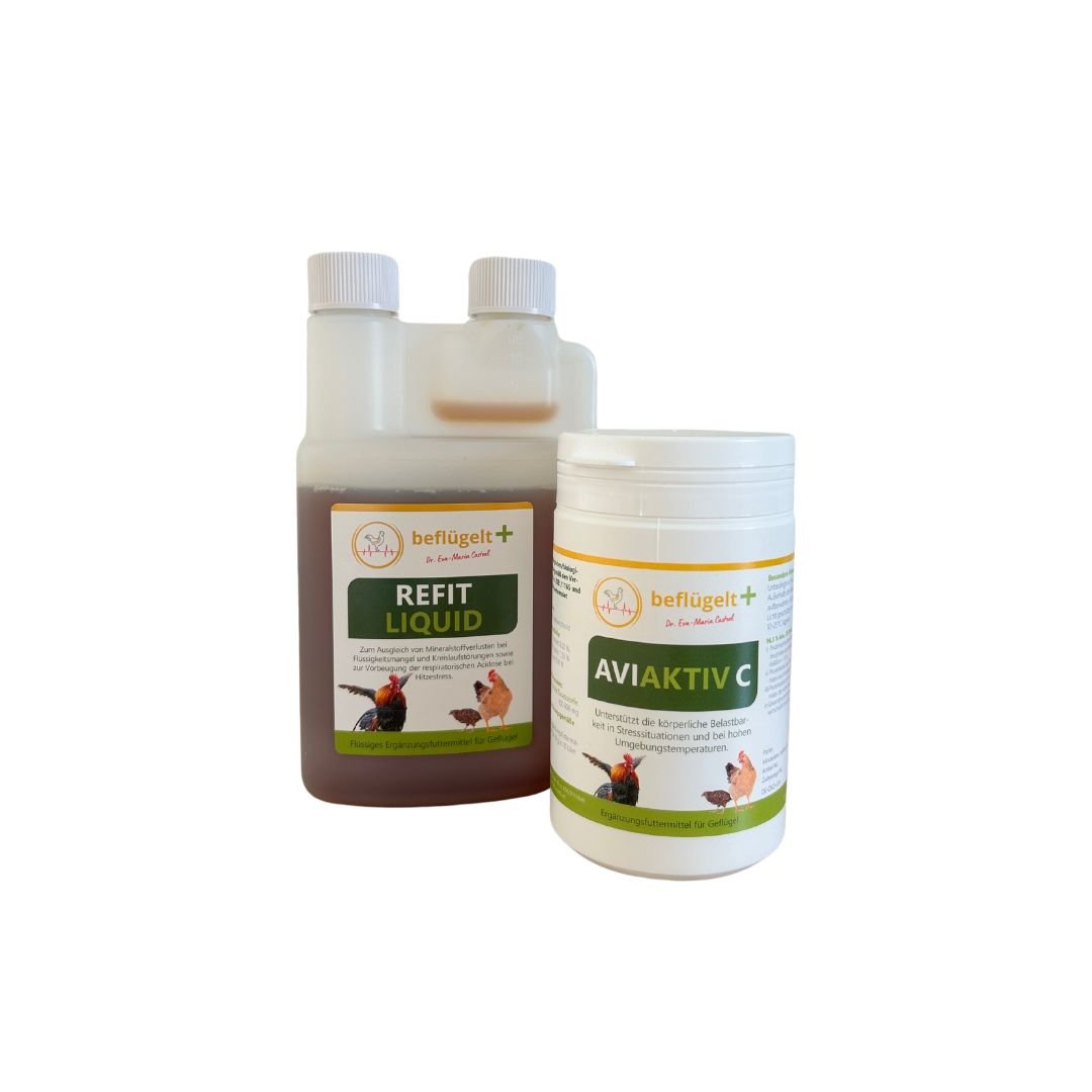 Hühner Hitzestress Set- für Hühner im Sommer mit Elektrolyten und Vitamin C