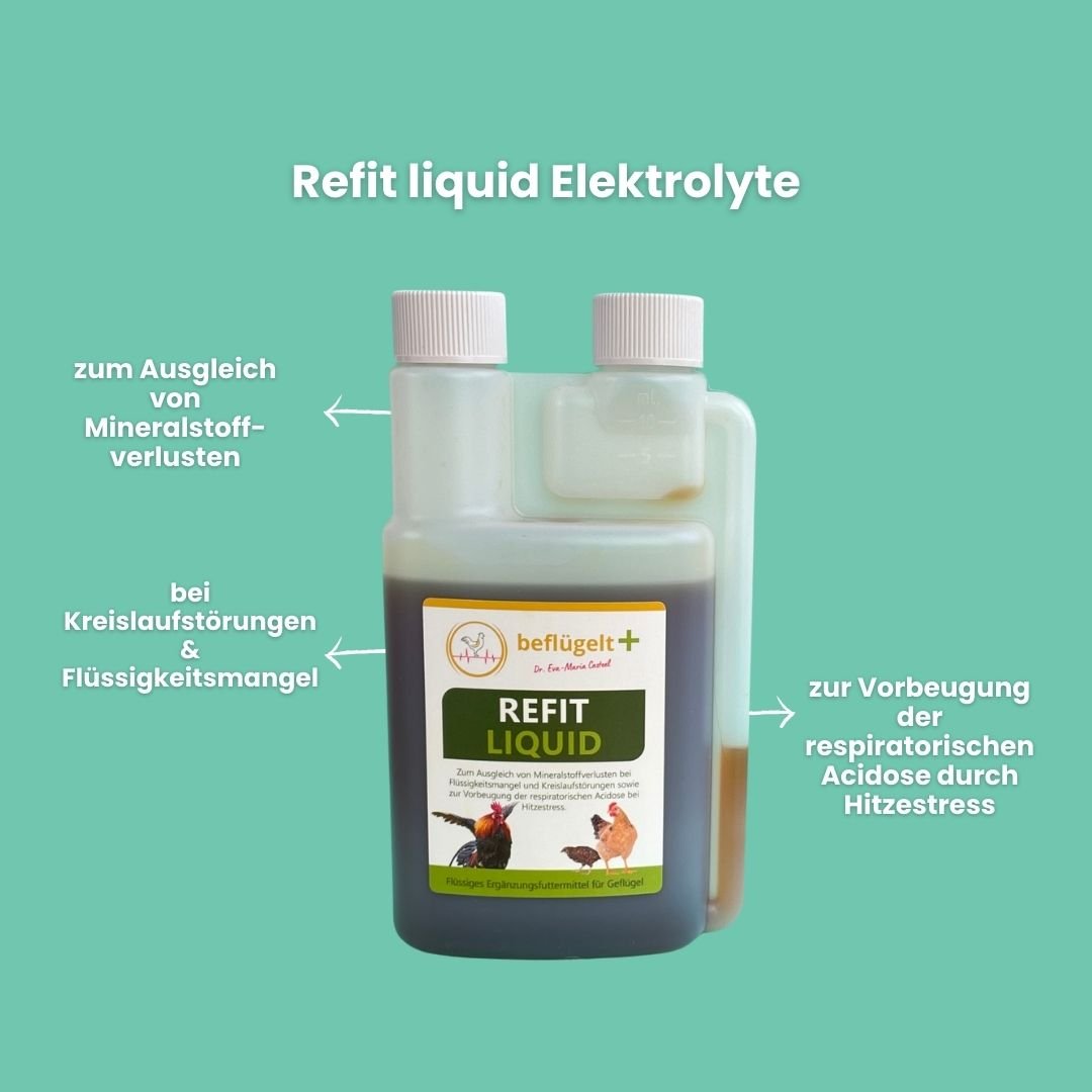 Refit Liquid Elektrolyte für Hühner bei Kreislaufstörungen und zum Ausgleich von Flüssigkeitsmangel