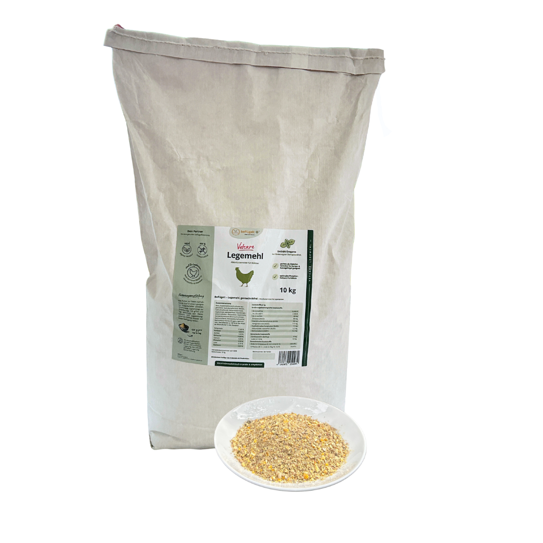Hühnerfutter | VetCare Legemehl – hochwertiges Alleinfutter für Legehennen ohne Gentechnik | direkt vom Tierarzt
