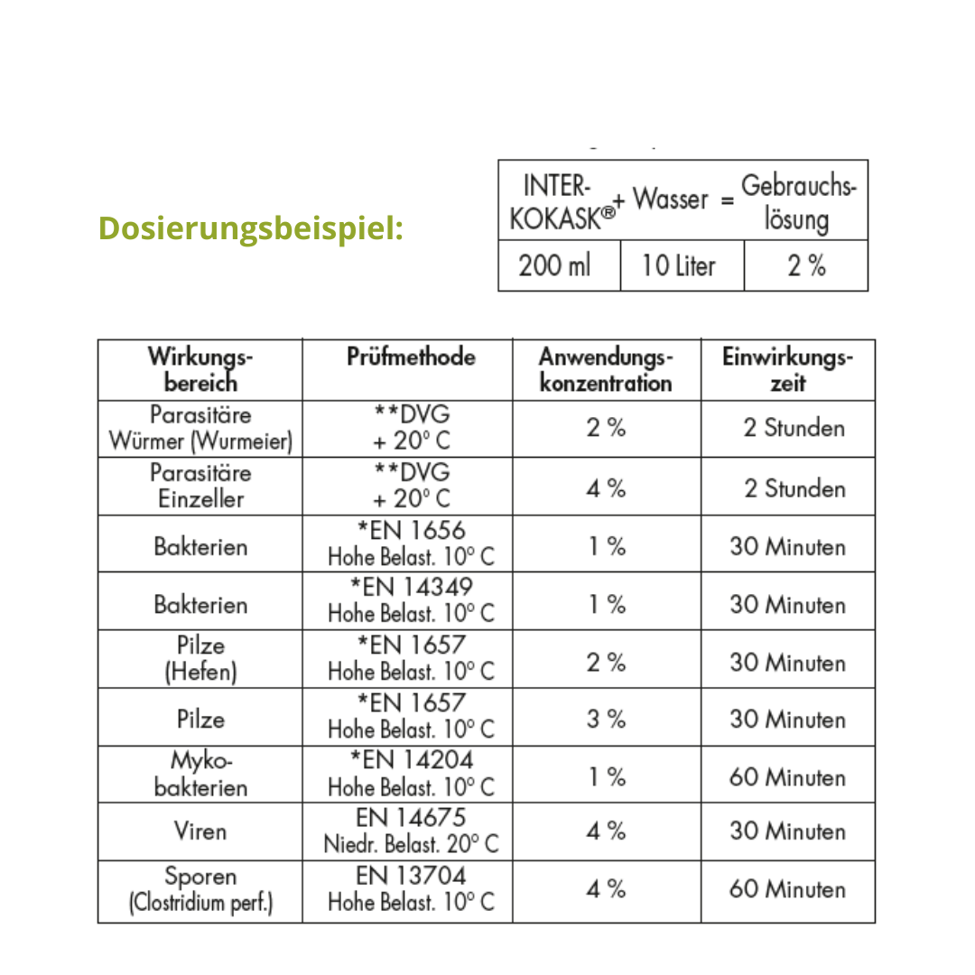 Interkokask Desinfektion